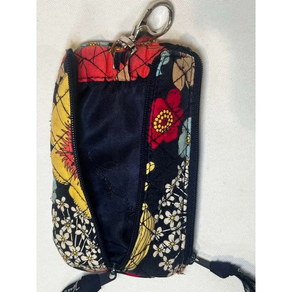 Vera Bradley Happy Snails Quilted‎ Double Zipper Key & Change Purse with Clip
